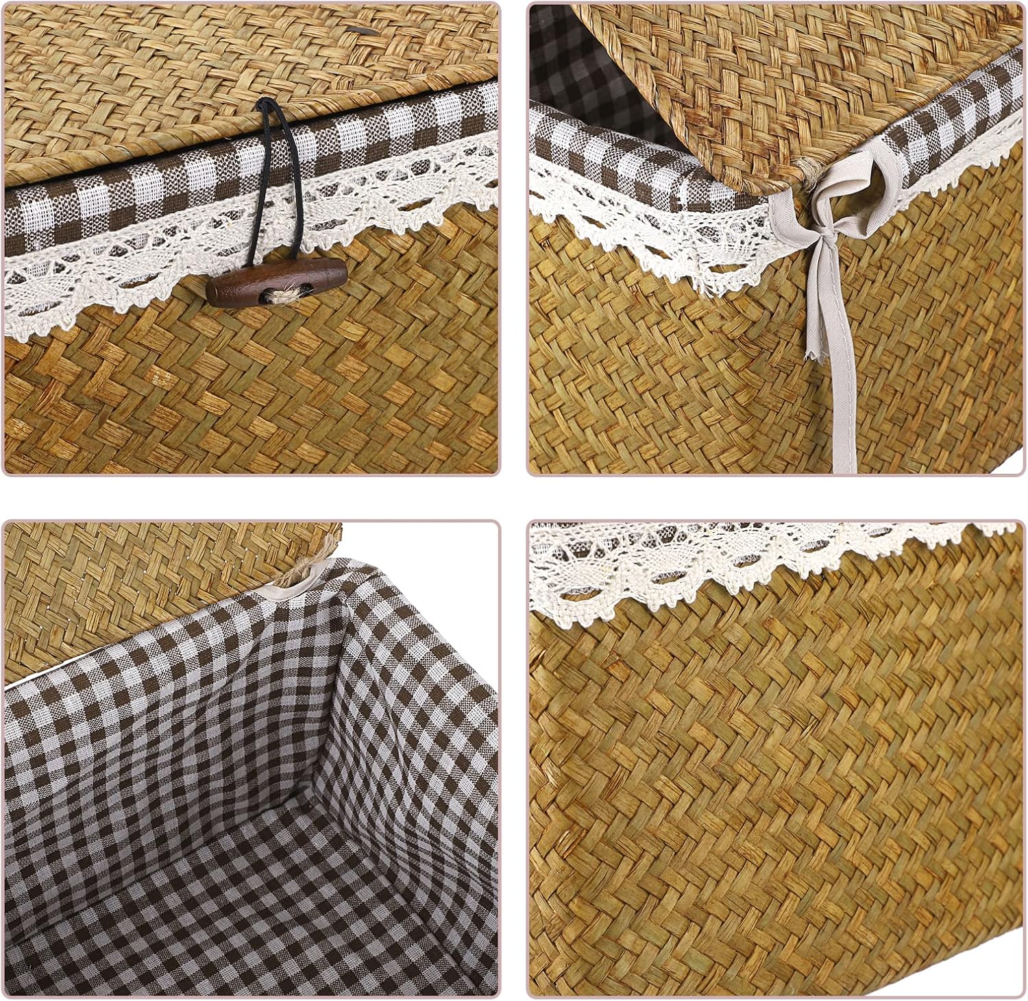 Wicker Storage Basket Bin / Large / Caramel
