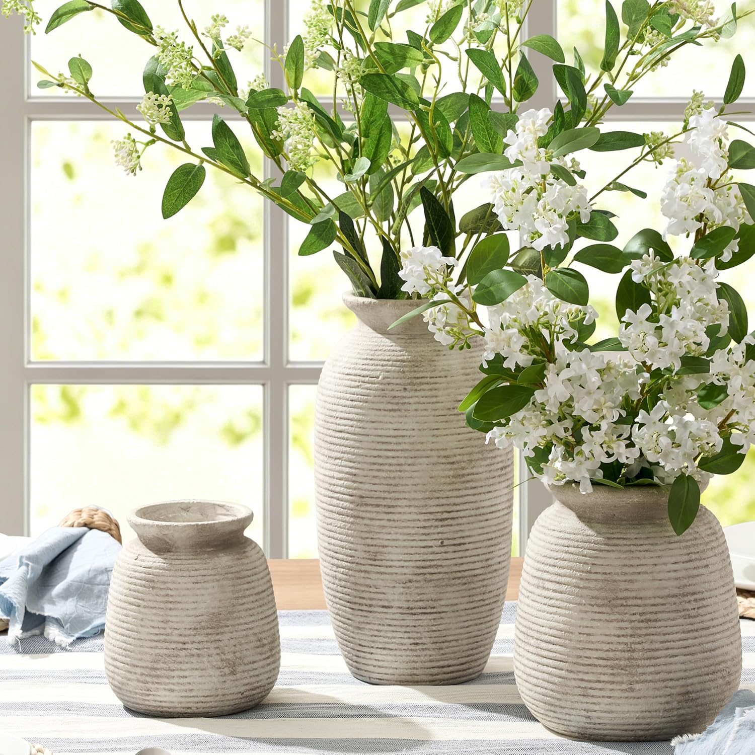 Ceramic Flower Vase / 12.5" - D