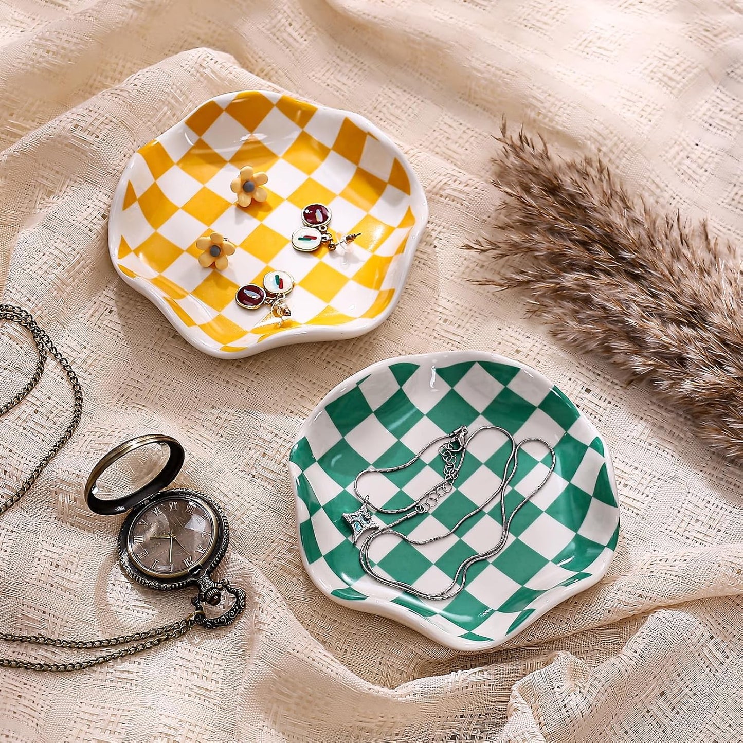 Ceramic Jewelry Tray / Green