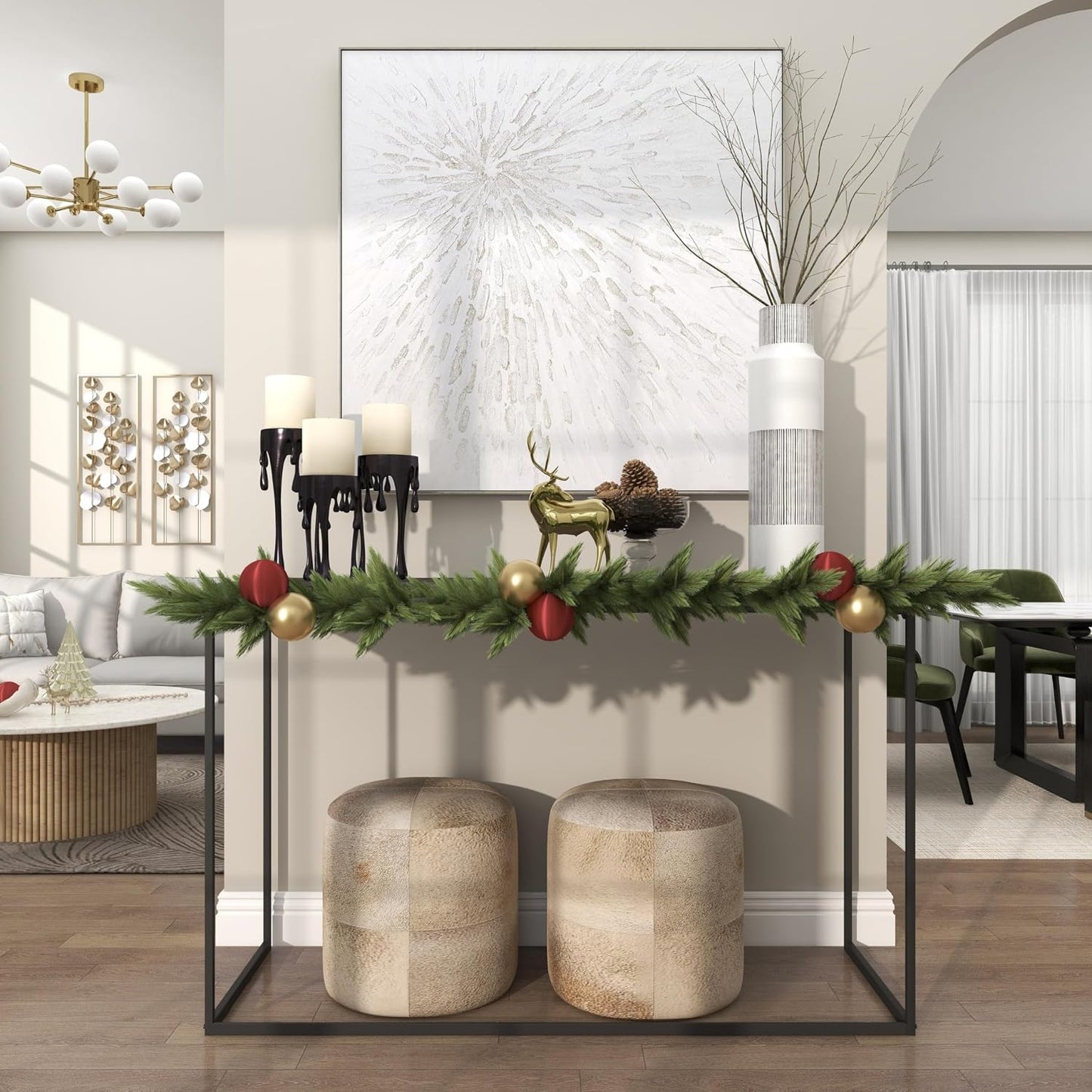 CosmoLiving by Cosmopolitan Aluminum Metal Decorative Candle Holder Pillar Candle Stand with Dripping Melting Designed