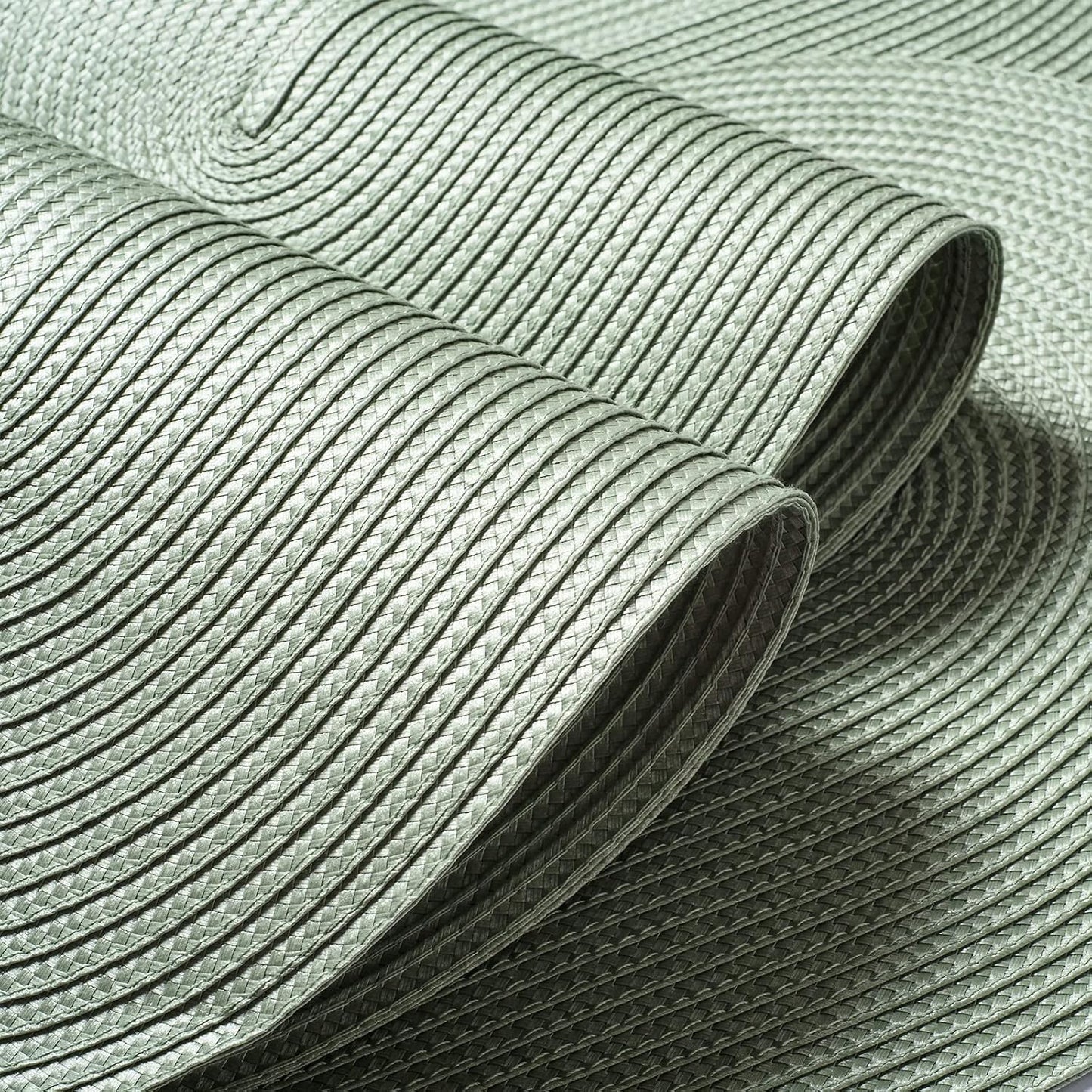 FunWheat Oval Braided Placemats Set of 8 Table Mats for Dining Tables Washable Heat Resistant Place Mats for Indoor