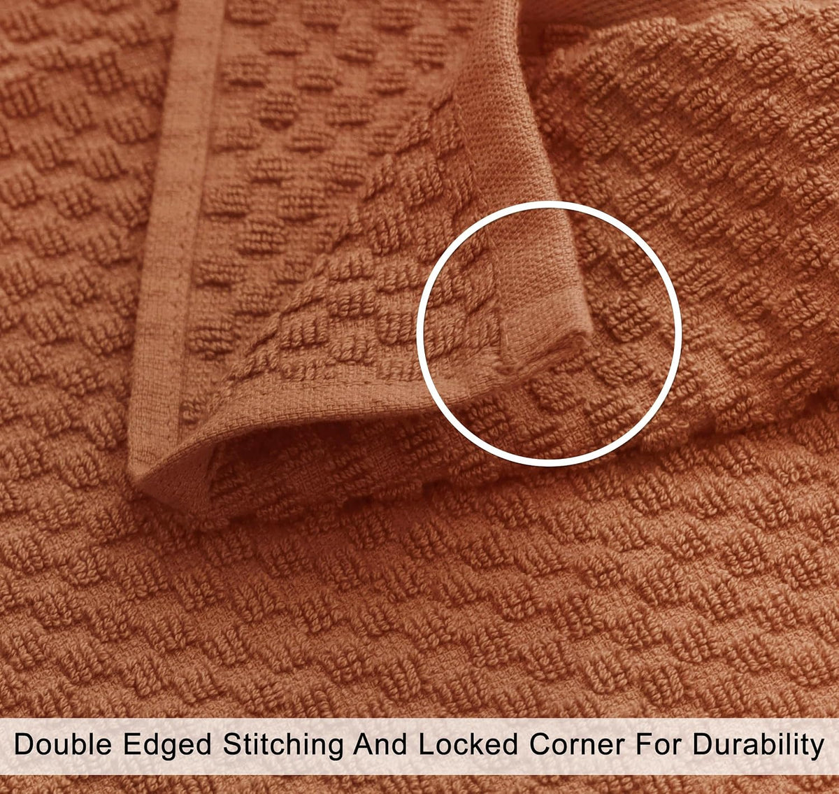 COTTON CRAFT Euro Spa Waffle Weave Bath Towels - Set of 4 Mocha Towels | Pure 100% Ringspun Cotton Oversized Luxurious