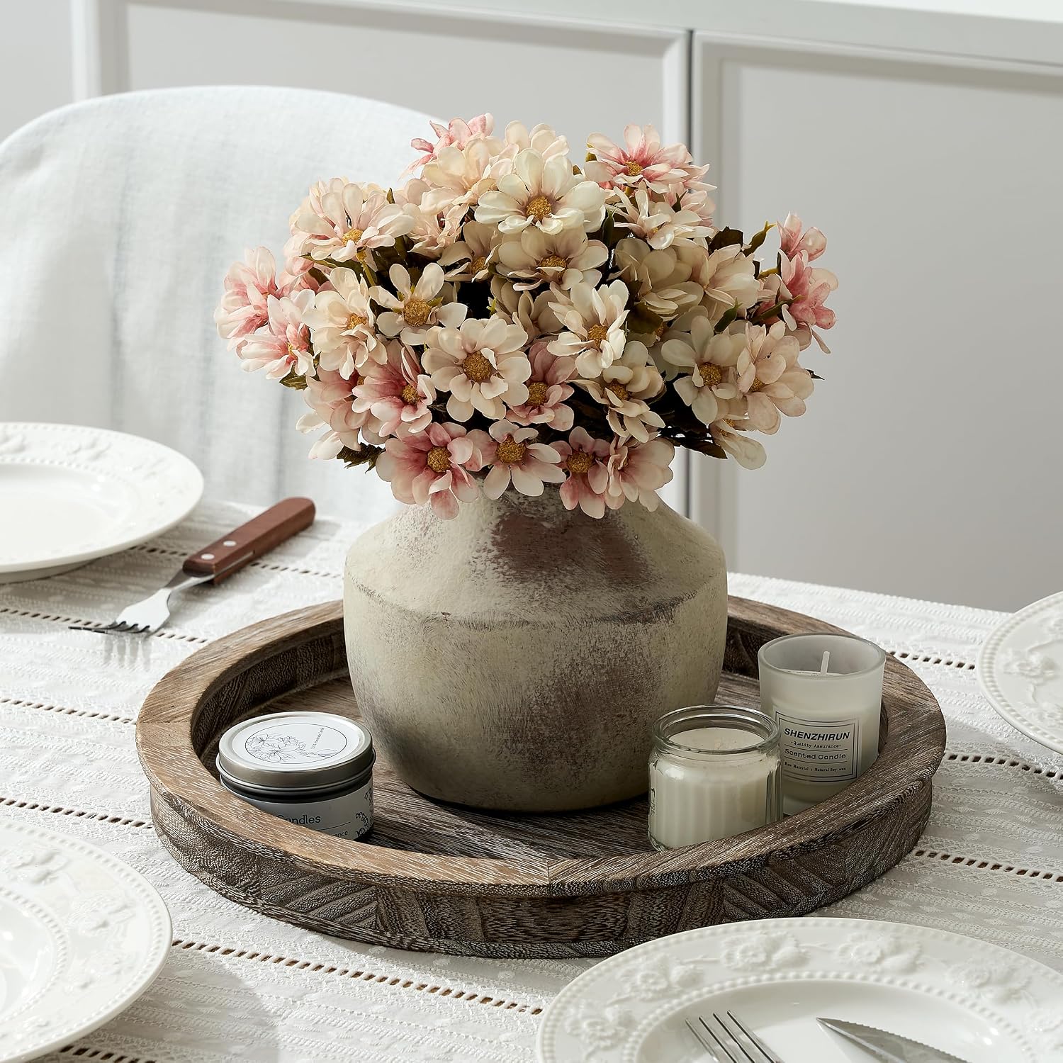 Pottery Farmhouse Rustic Vase / 106-terra / 5.39 Inch