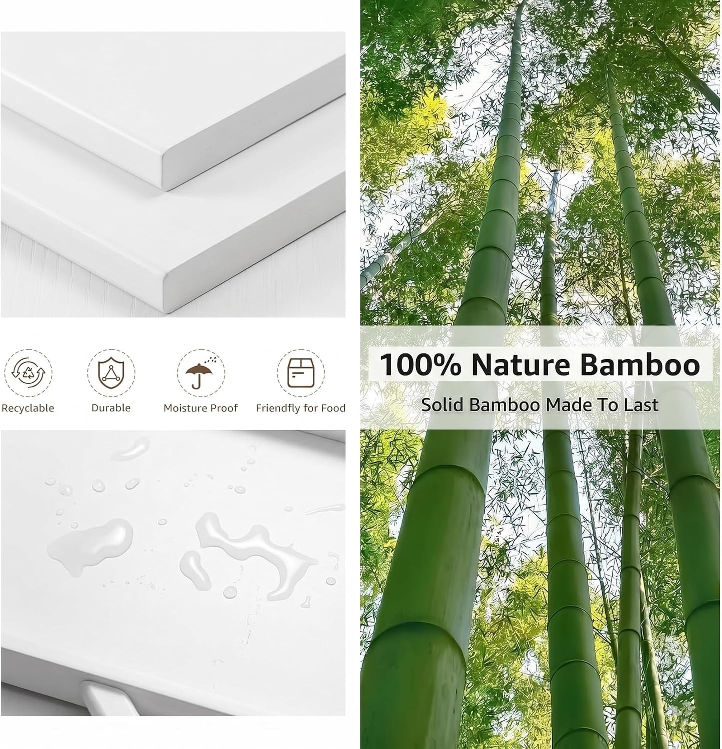 BAMBANG Bread Box for Kitchen Countertop, Extra Large Double Layer Bamboo Breadbox with Clear Window, Farmhouse Wooden