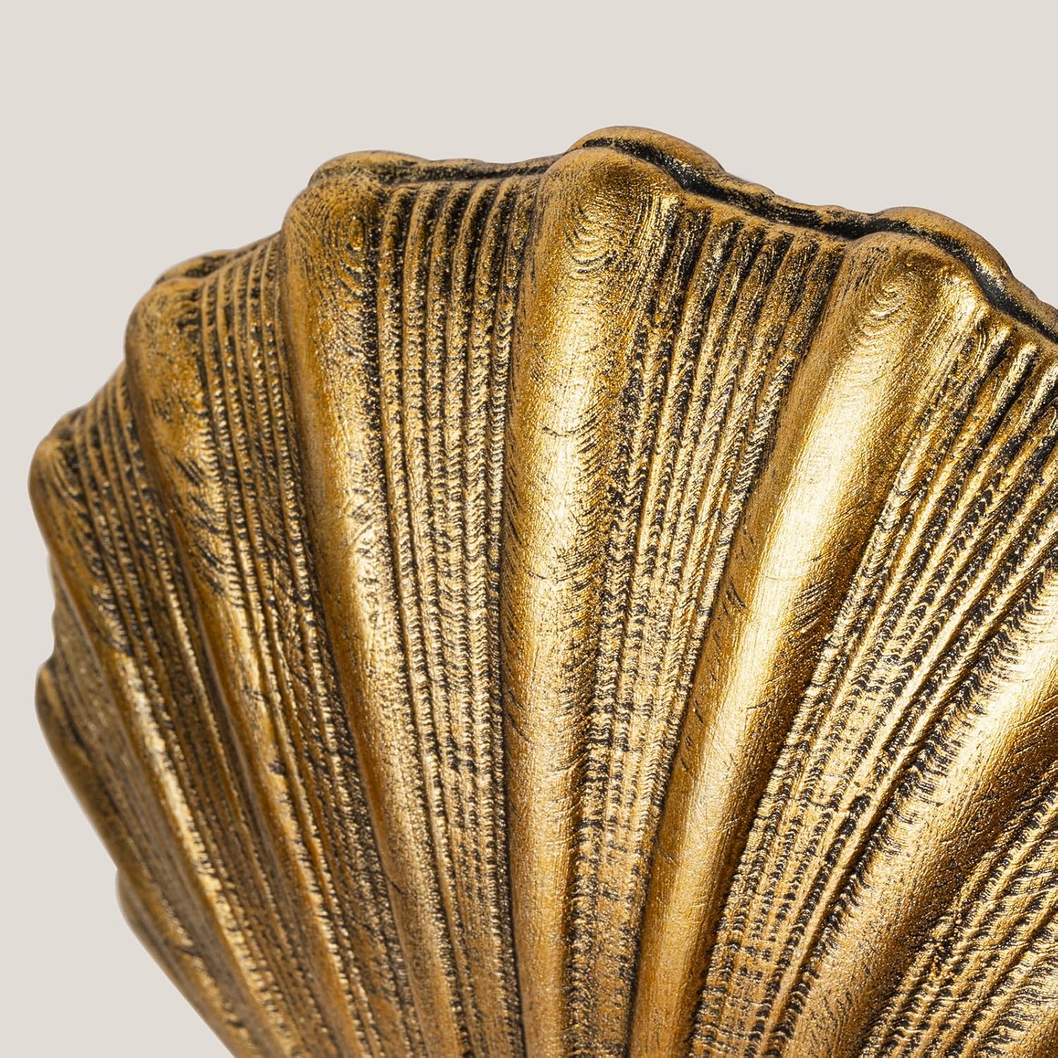 Resin Seashell Book Ends / Gold