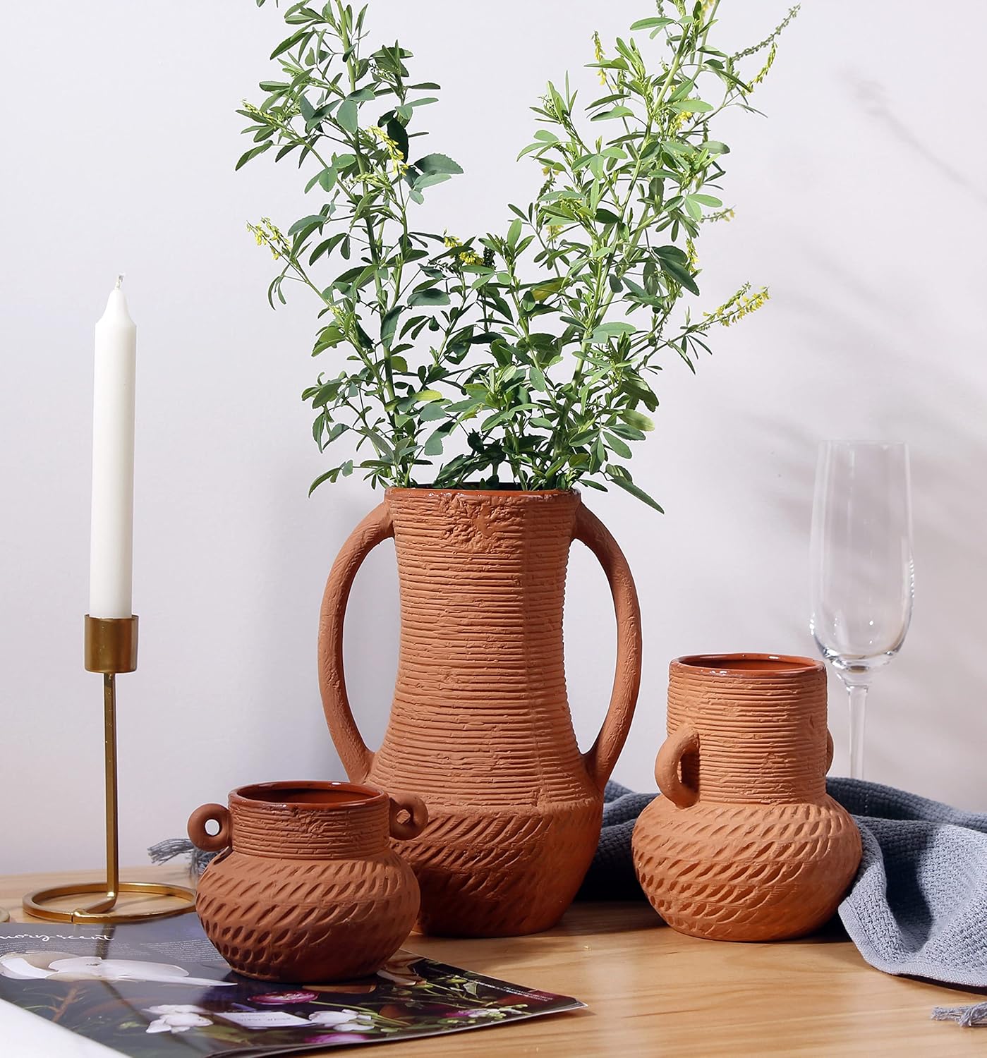 Ceramic Vase for Flower / Terracotta