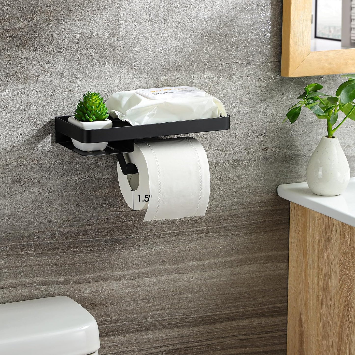 Decor Toilet Paper Holder - Small Bathroom Decoration Holder Toilet Air Freshener, Small Bathroom Accessories, Matte