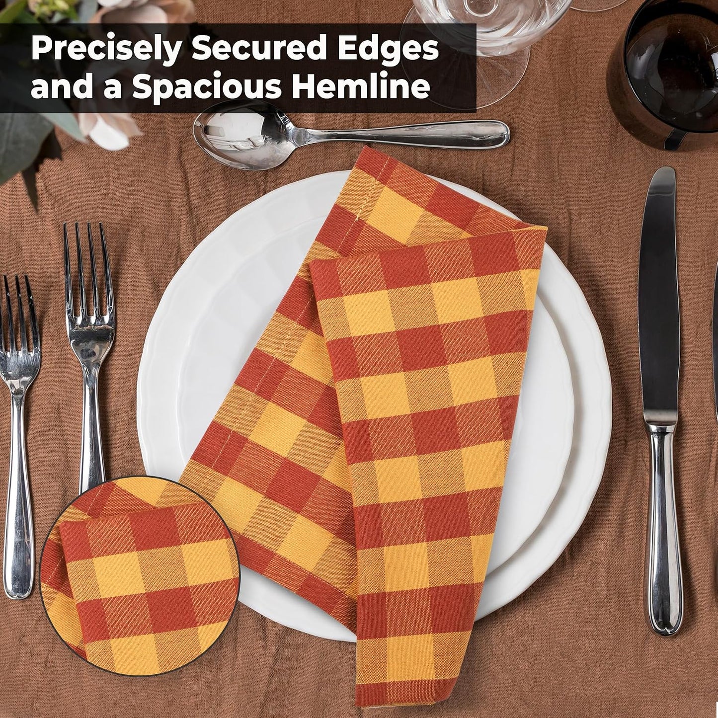 Urban Villa Cloth Napkins Cotton 20x20 (Set of 6) Brigld