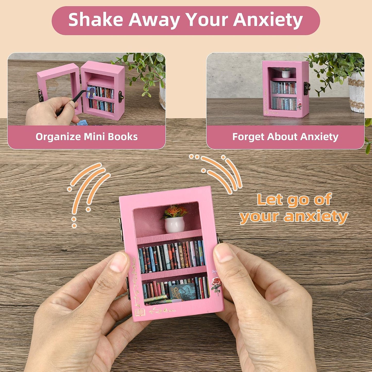 Mini Books / Plant Flowers / Blush Pink / Small / Set of 60
