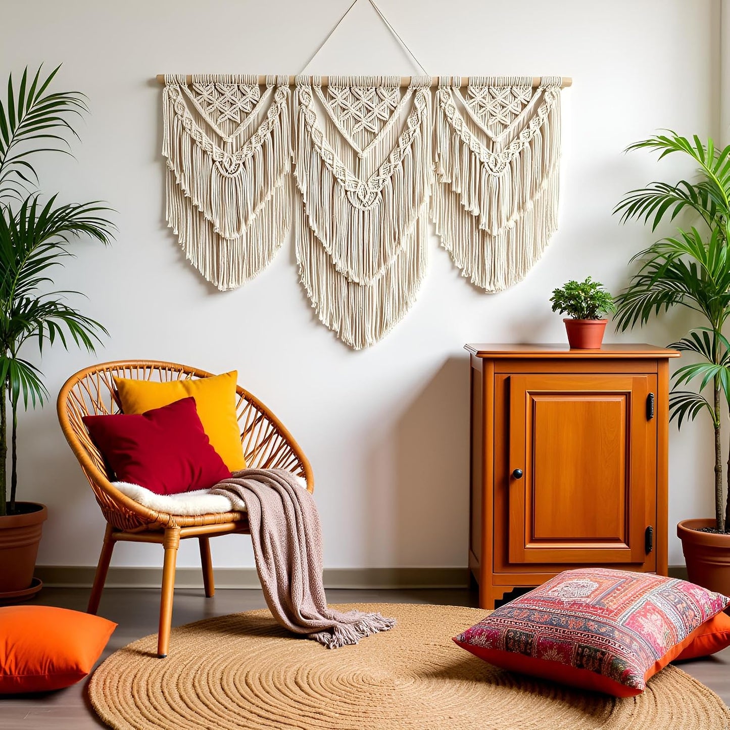large macrame wall hanging / Double-layer