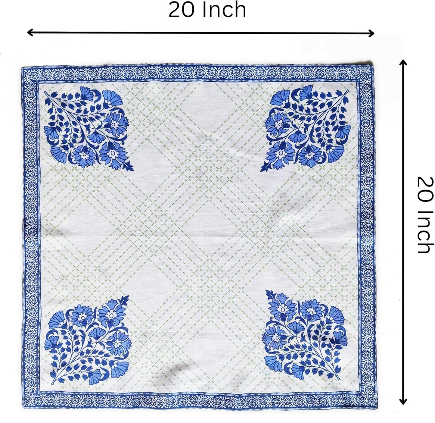 FINGERCRAFT Cloth Napkins Set of 12 Cotton Linen, 20x20 Inch, Mesh Banquet | Mitered corner, washable, soft, absorbent