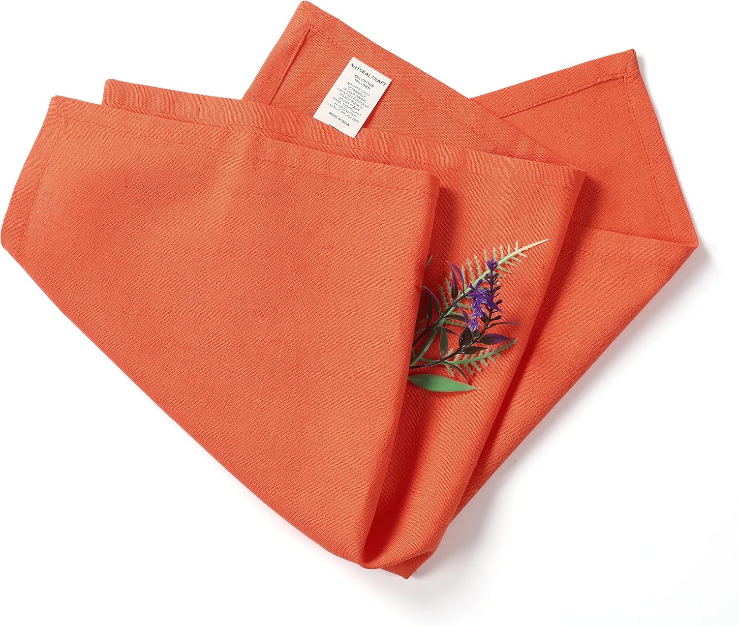 NATURALCRAFT Cloth Napkins Set of 12 Cotton Linen18x18 in Washable Napkins Cloth - Soft Durable Easter - Ideal for