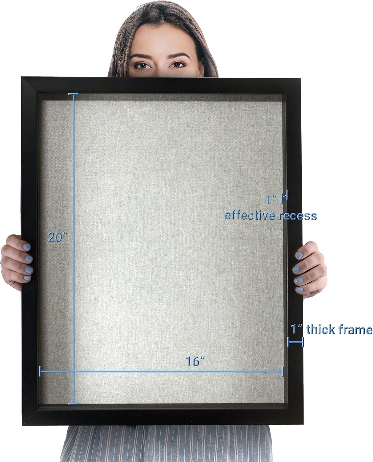 Shadow Box Display Frame with 2 Backgrounds and UV Protection, Multiple Sizes (16x20)