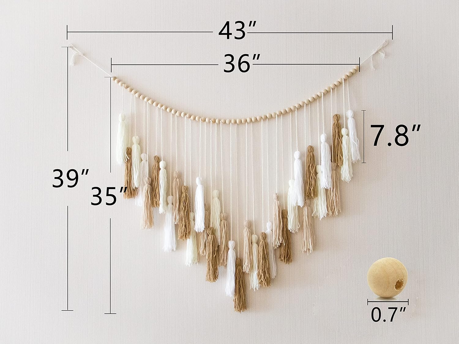 Large Macrame Wall Hanging / Cream