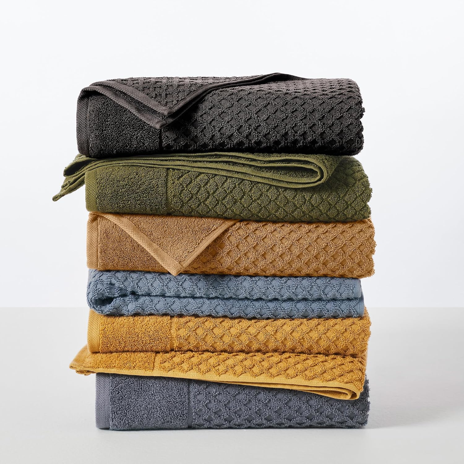 Great Bay Home Oversized Bath Sheets - 100% Cotton 2 Pack 68x35 Extra Large Towel - Absorbent, Durable, Quick-Dry