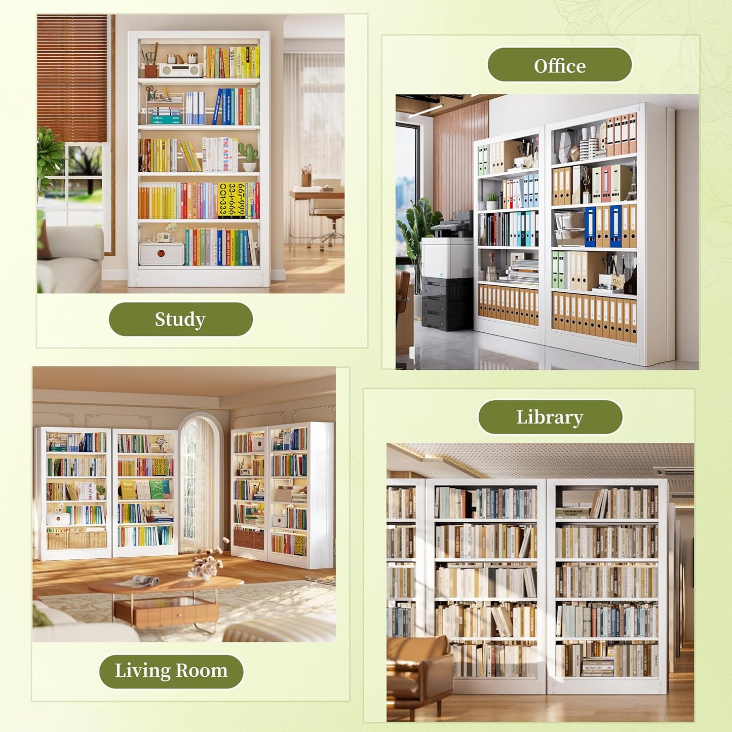 Heavy Duty Book / 37.4" Wide / White
