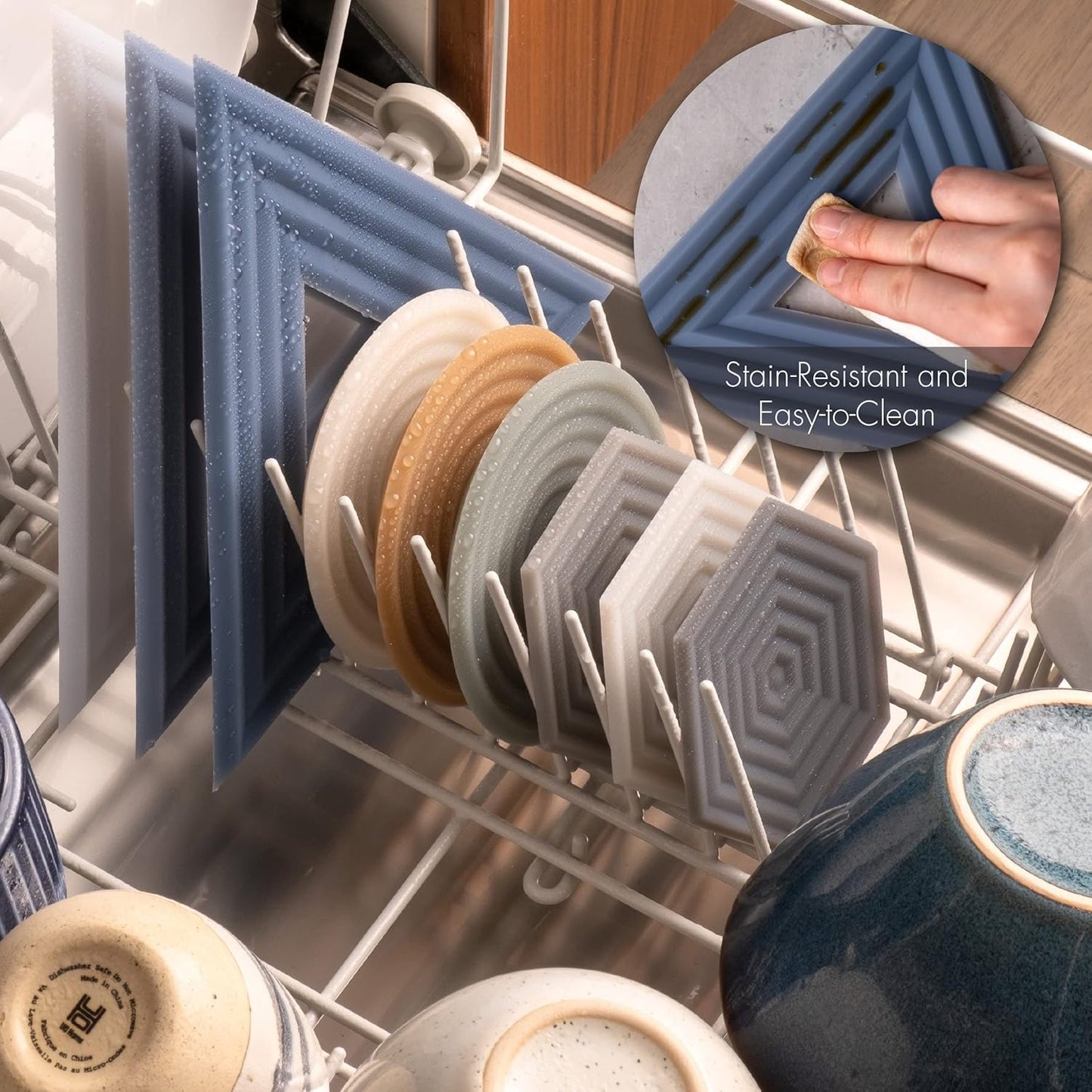Extra Thick Silicone Trivets Waterproof Dishwasher-Safe Stain Resistant / Joshua Tree