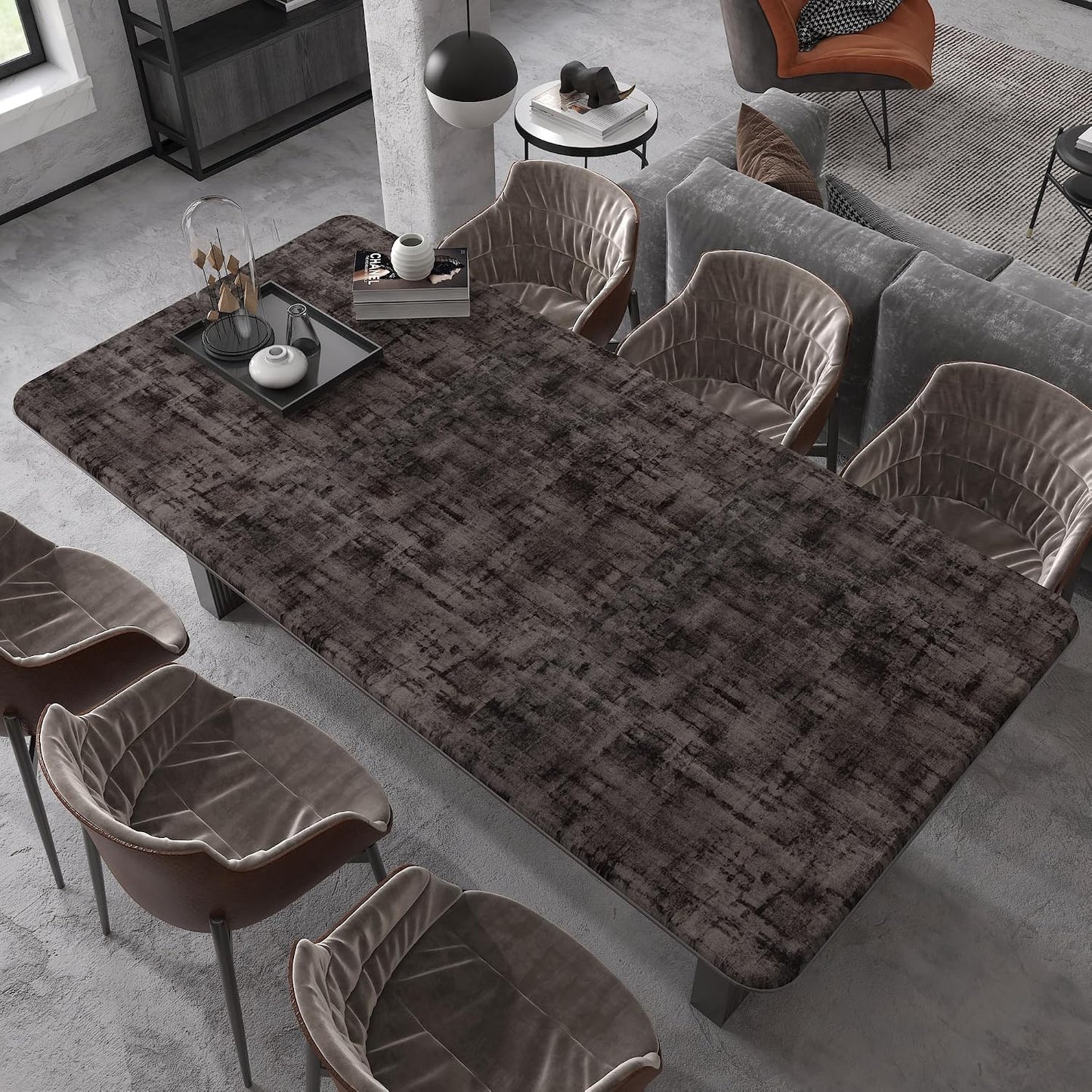 Industrial Style Wallpaper Extra Wide Concrete Wallpaper Grey Black / 31.5 x 157 / Black Grey