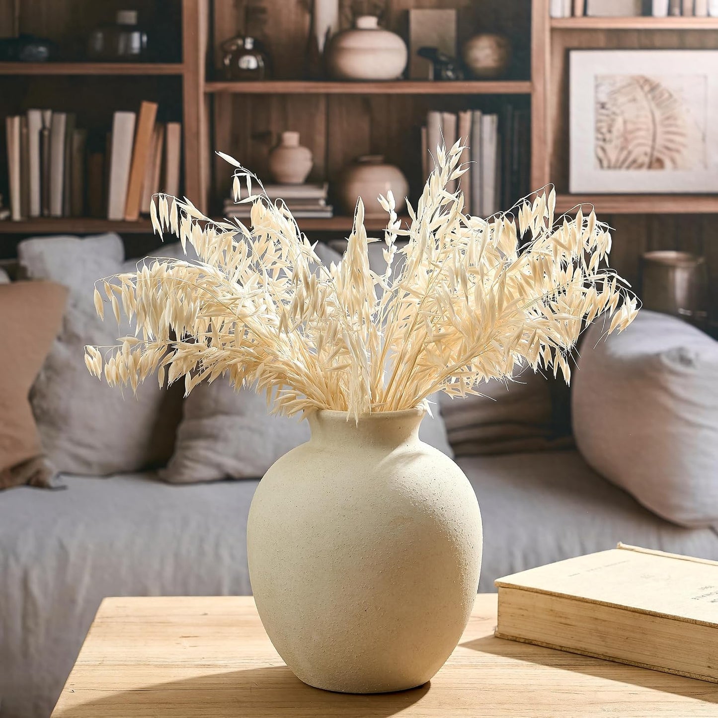 Ceramic Decorative Flower Vase / 1007-white / 7.48 Inch