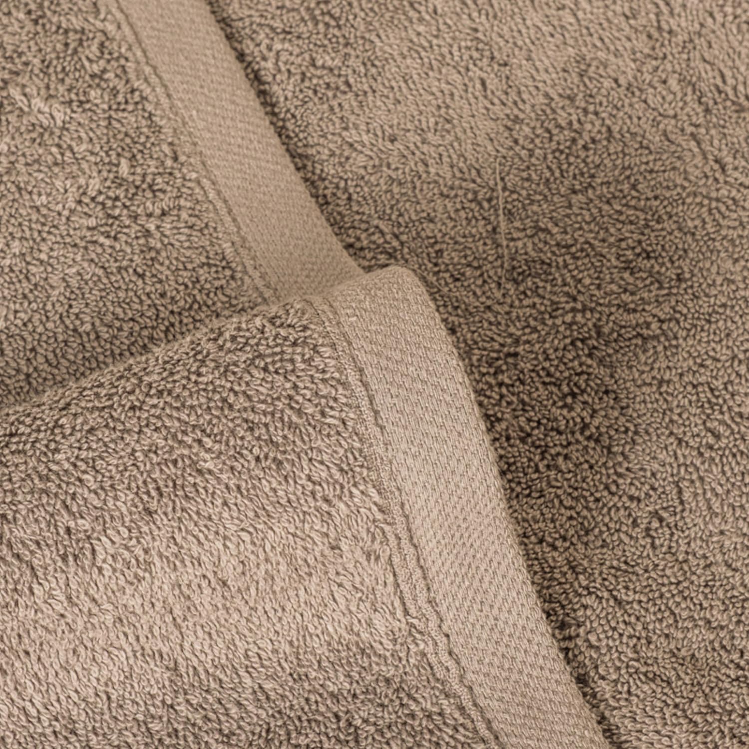 SALBAKOS 6-Piece 100% Turkish Cotton Hand Towels, 16x30 inch, Taupe | Large Size Thick Super Soft Highly Absorbent