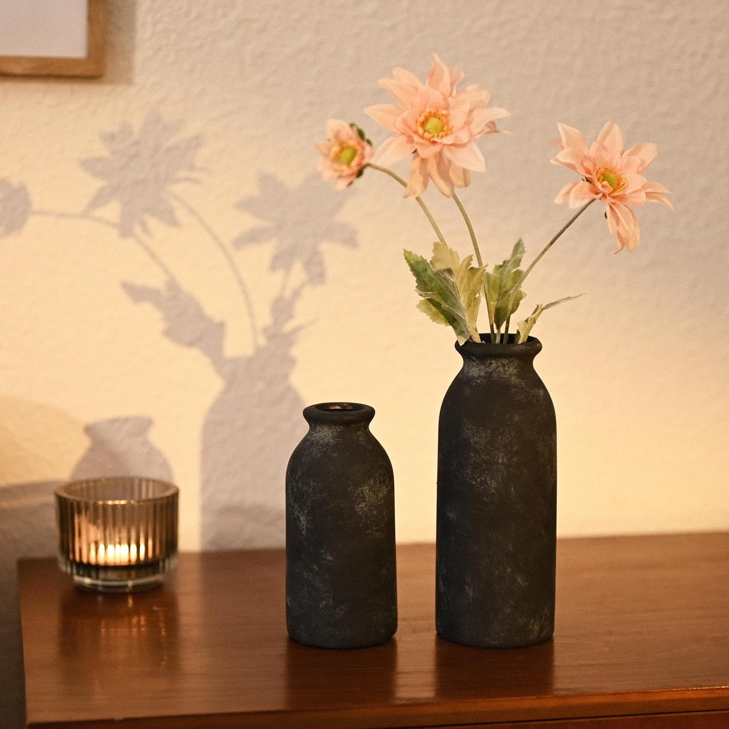 Ceramic Vases Home Decor / Black / Set of 2