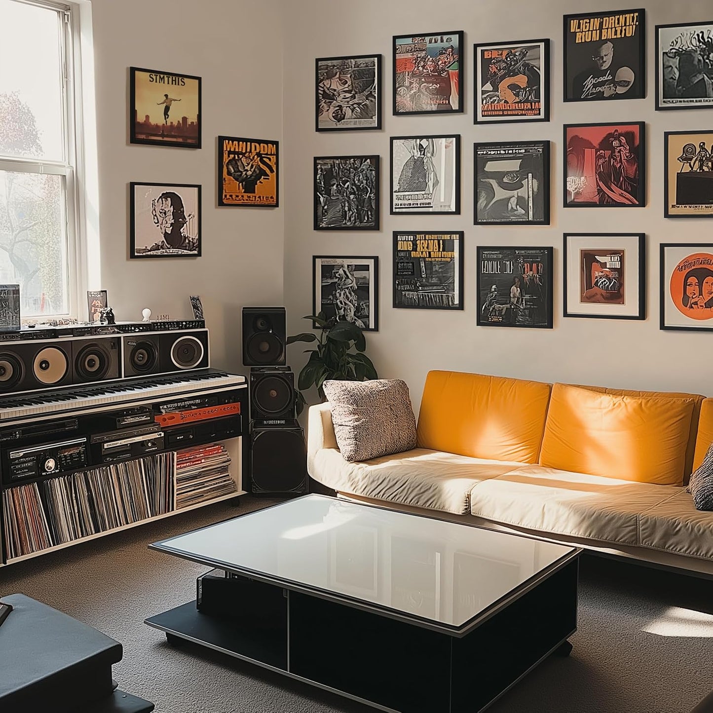 eletecpro Vinyl Record Frame, 12.5 x 12.5 in, Black, 18 Pack | Fits 12x12 LP and Album Cover, Easy Wall Mount, Acrylic