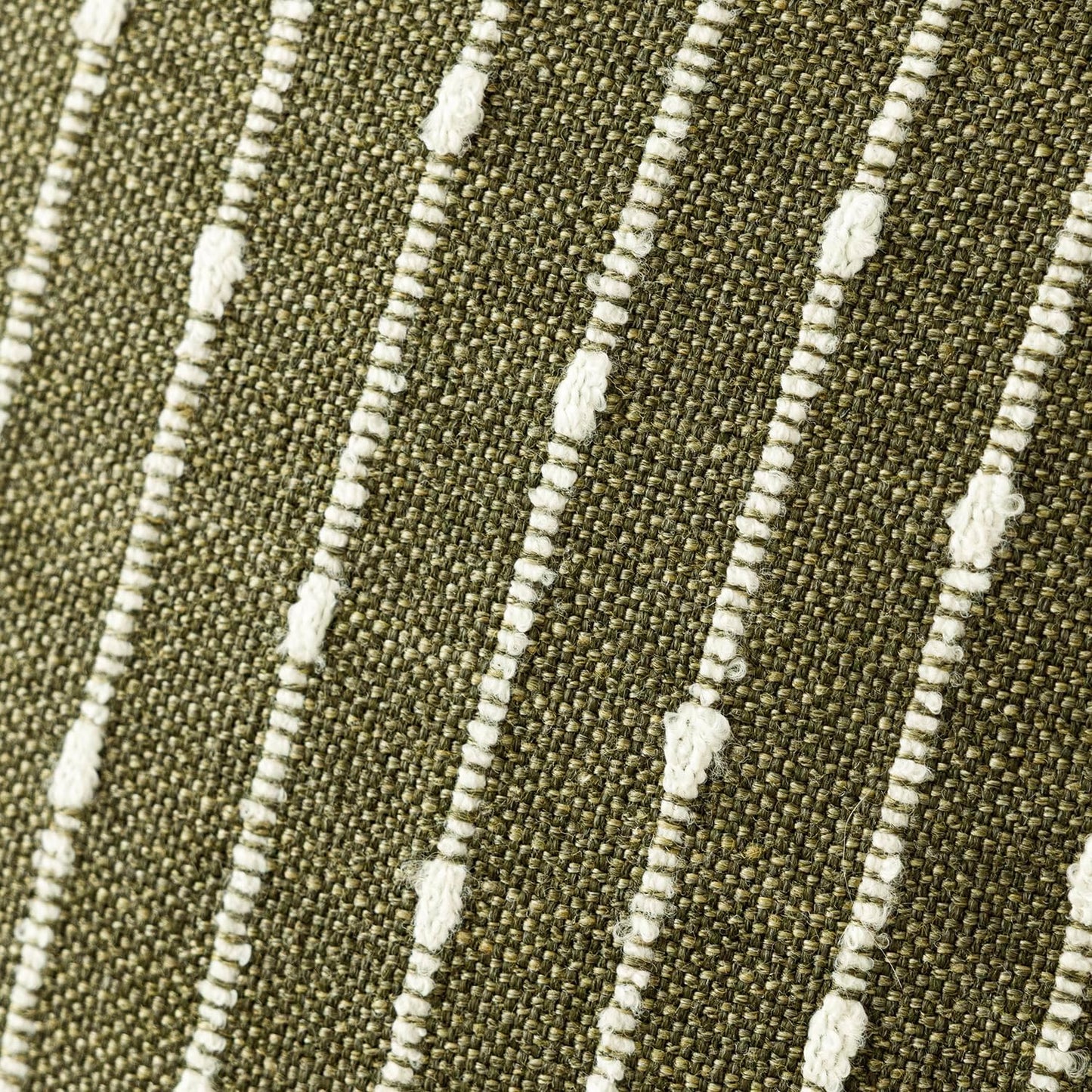 Decorative Jacquard Boucle Throw Pillow Covers Accent Textured / 18 x 18 / Olive Green / Set of 2