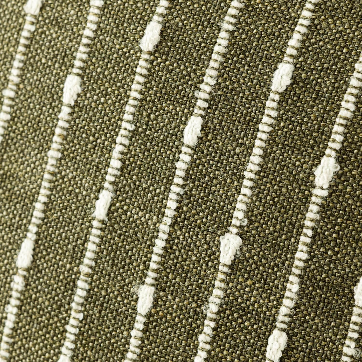 Decorative Jacquard Boucle Throw Pillow Covers Accent Textured / 18 x 18 / Olive Green / Set of 2