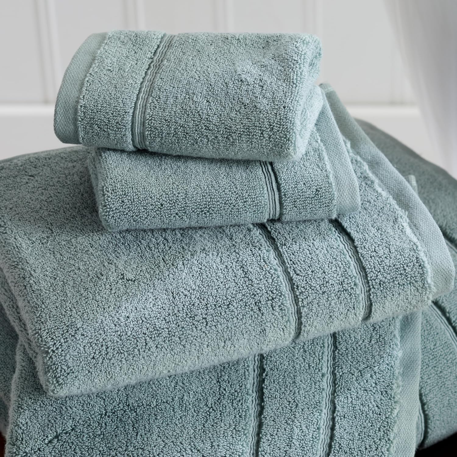 Luxury Turkish Cotton Bath Towels Set | 6-Piece Set | Green | 100% Turkish Cotton | Premium Bath Towels | Ultra Soft