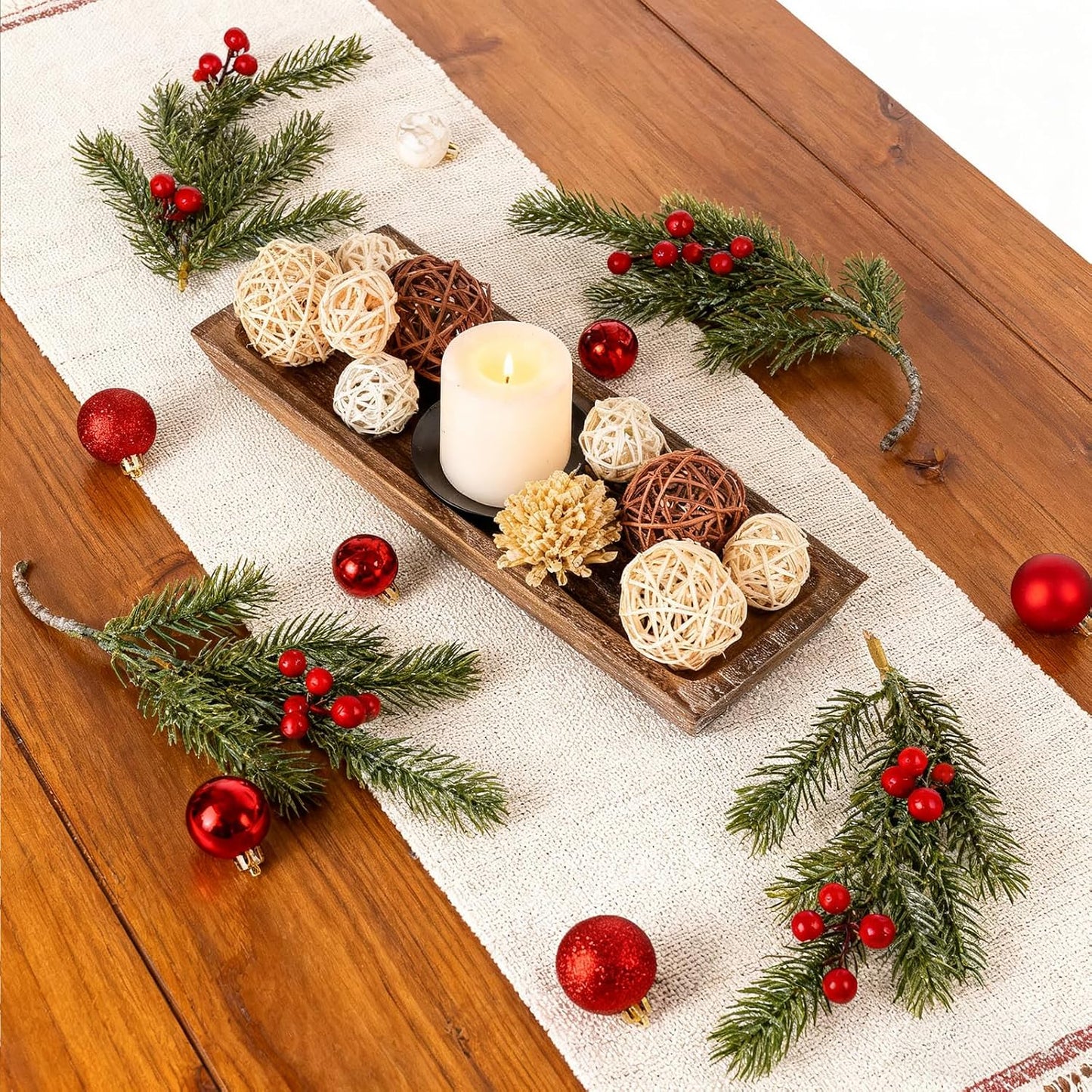 Wooden Tray for Candle Decorative
