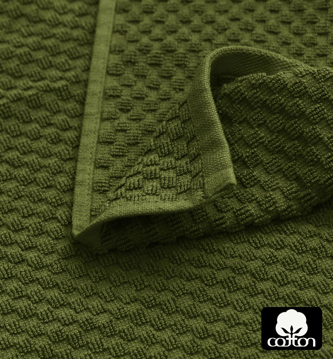 COTTON CRAFT Amazing Kitchen Towel - 12 Pack 100% Cotton Waffle Terry Towel | Harvest Rust Green Gold Brown -16x28 Euro