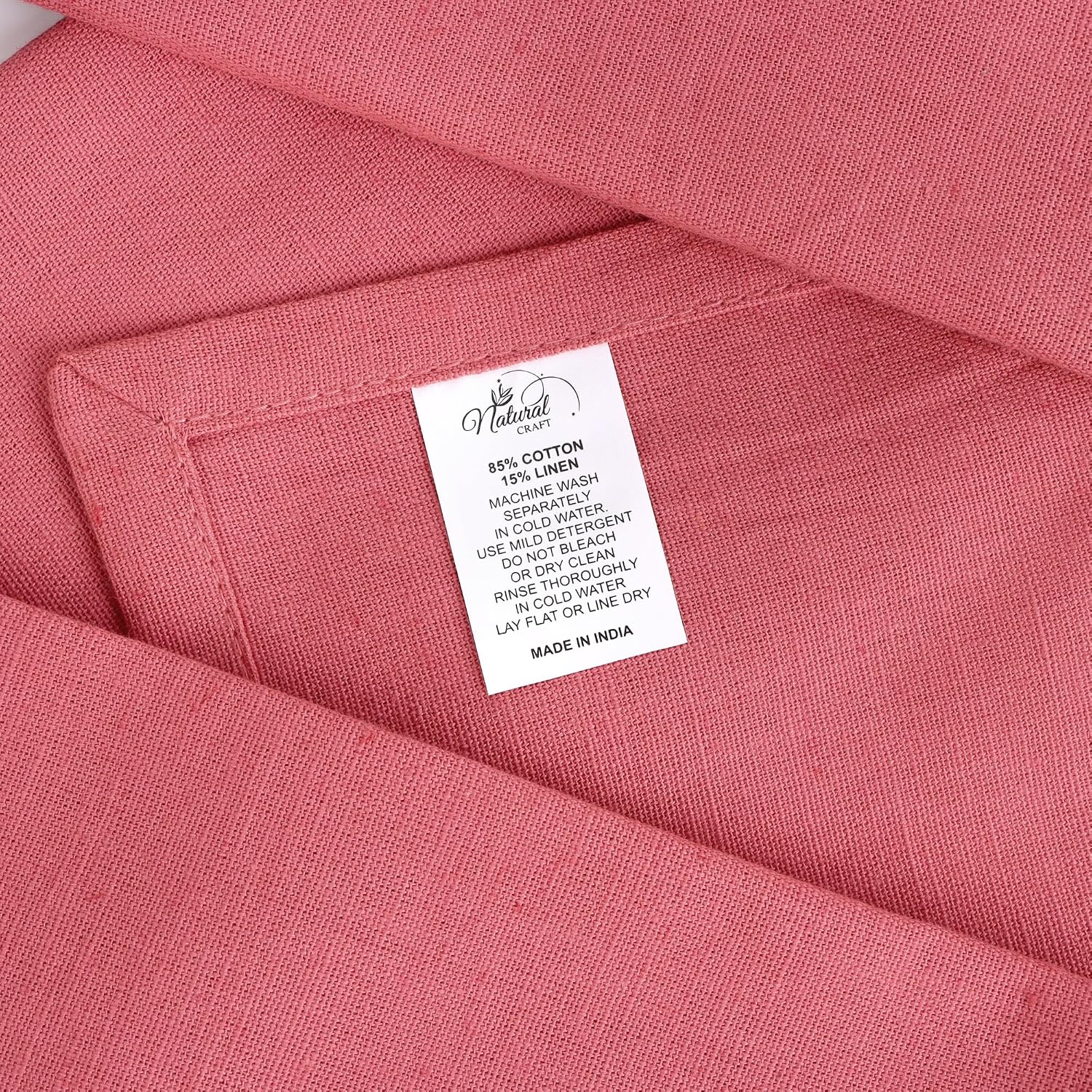 NATURALCRAFT Cloth Napkins Set of 12 Cotton Linen18x18 inch | Washable Reusable Fabric Soft Durable Quality Breathable