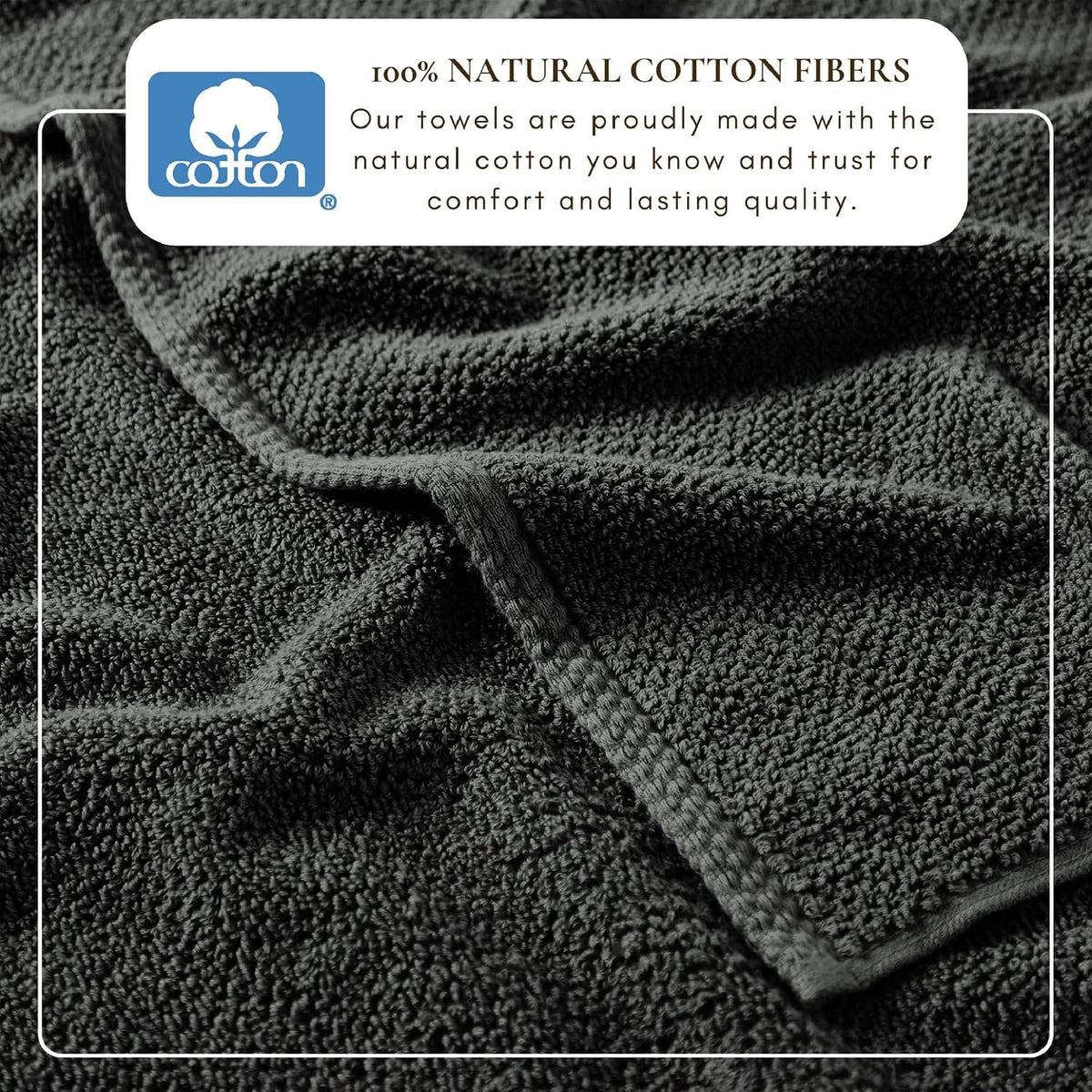Great Bay Home 100% Cotton 6 Piece Bath Sheet Set - Absorbent, Quick-Drying, Durable Bath Towels for Bathroom Decor