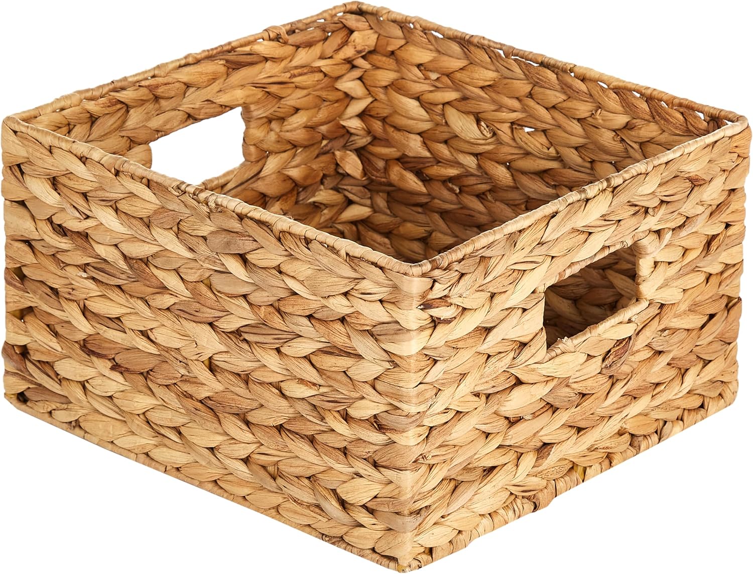Banana Leaf Storage Baskets -Water Hyacinth Woven Basket / 9" L x 9" W x 6" H / Nested Basket Kit