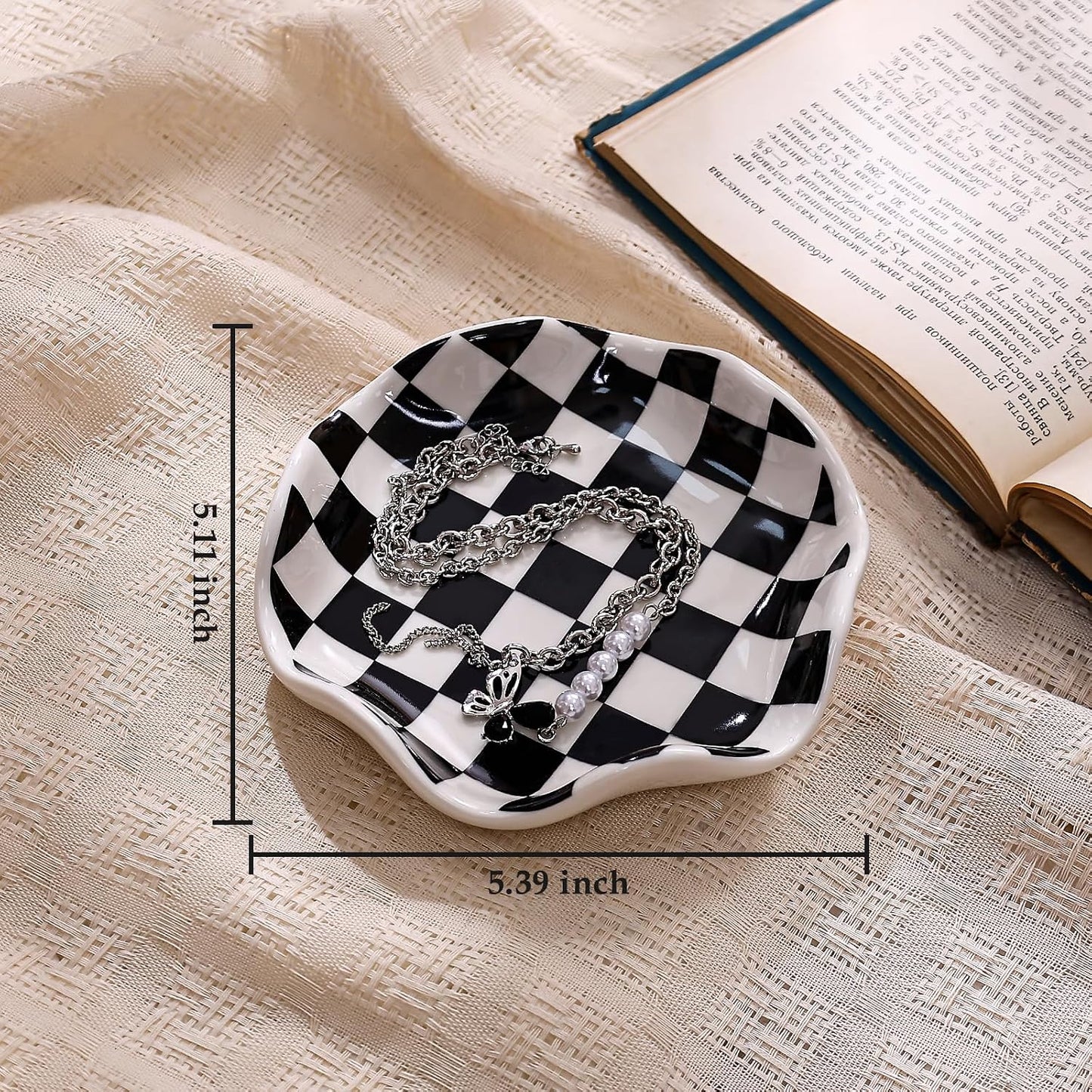 Ceramic Jewelry Tray / Black