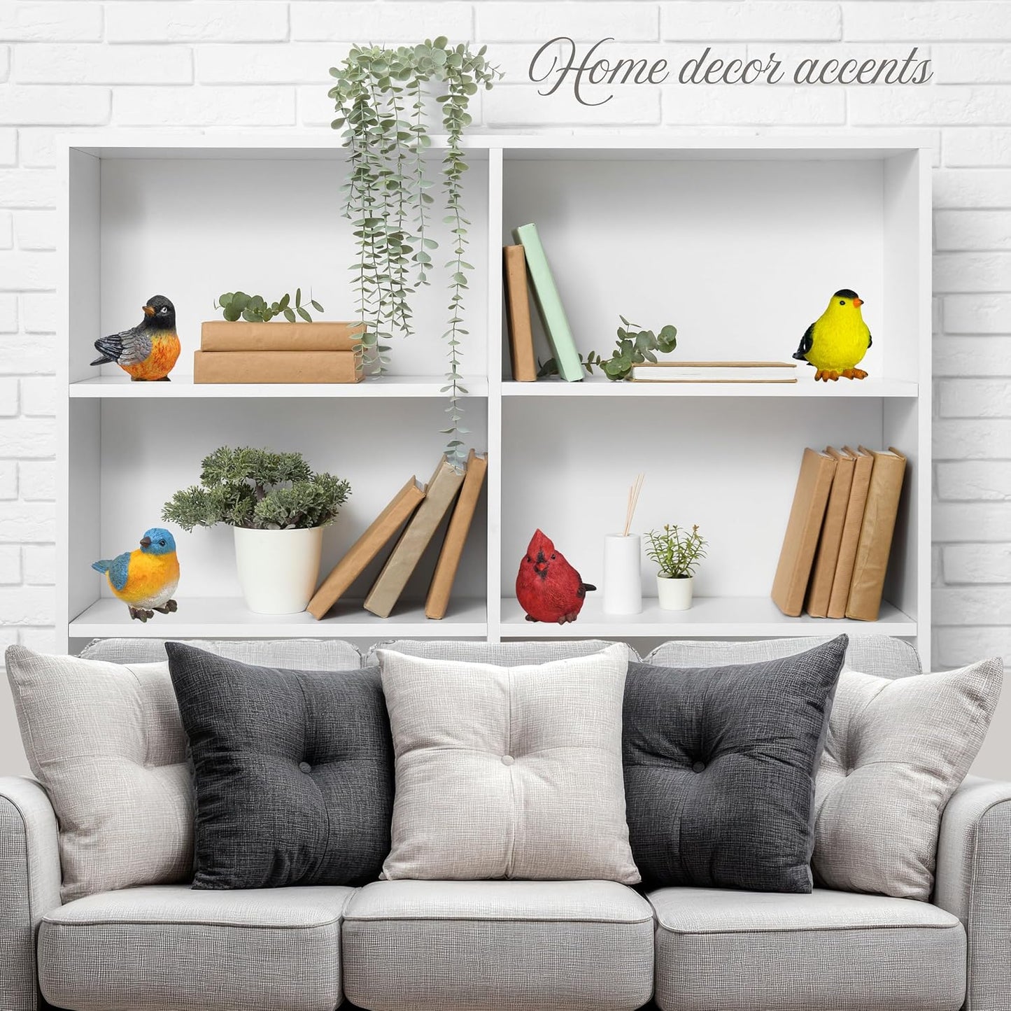 Decorative Bird Statues / Set of 4