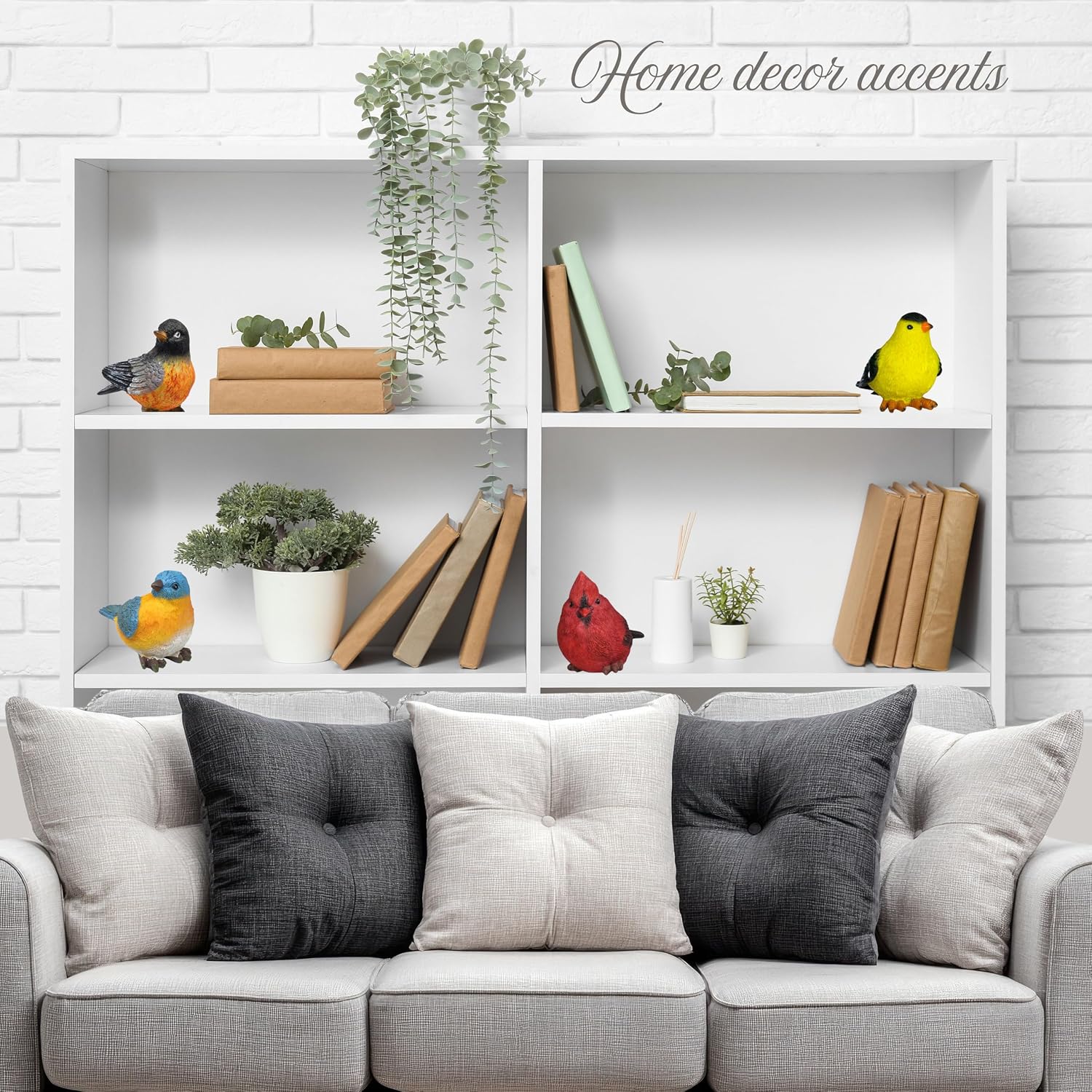 Decorative Bird Statues / Set of 4