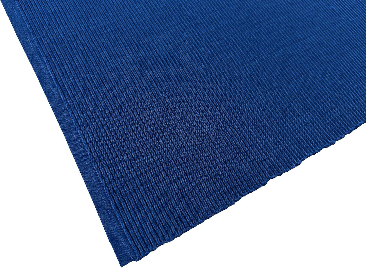 100% Cotton Ribbed Placemats - Set of 4-13 x 19 Inches - Royal Blue - Everyday Cloth Table Mats - Thick Construction