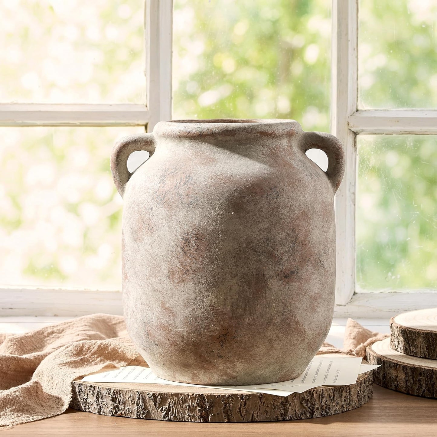 Farmhouse Rustic Table Vases / 7.6" Retro / 7.6 Inch