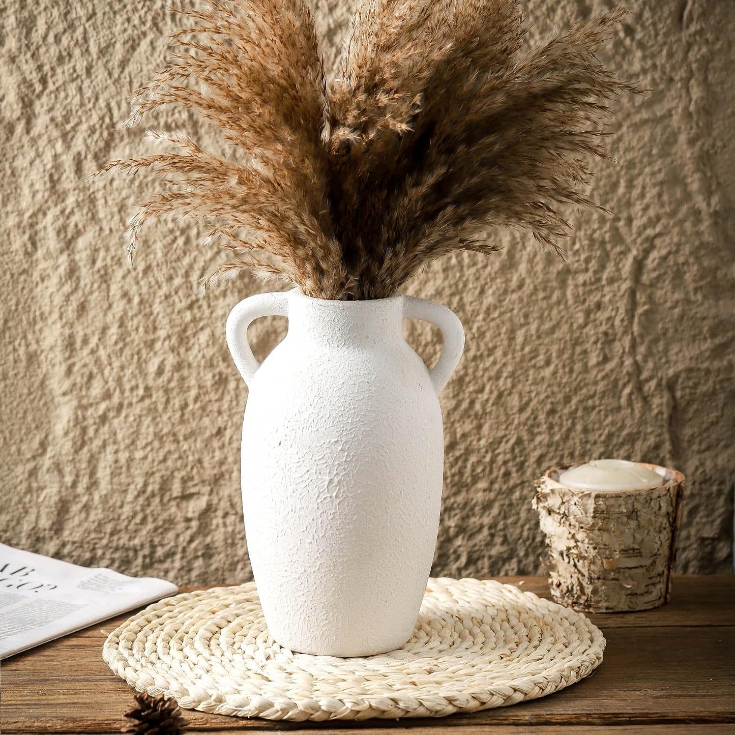 Ceramic Farmhouse Vase / 110-2-9.6in