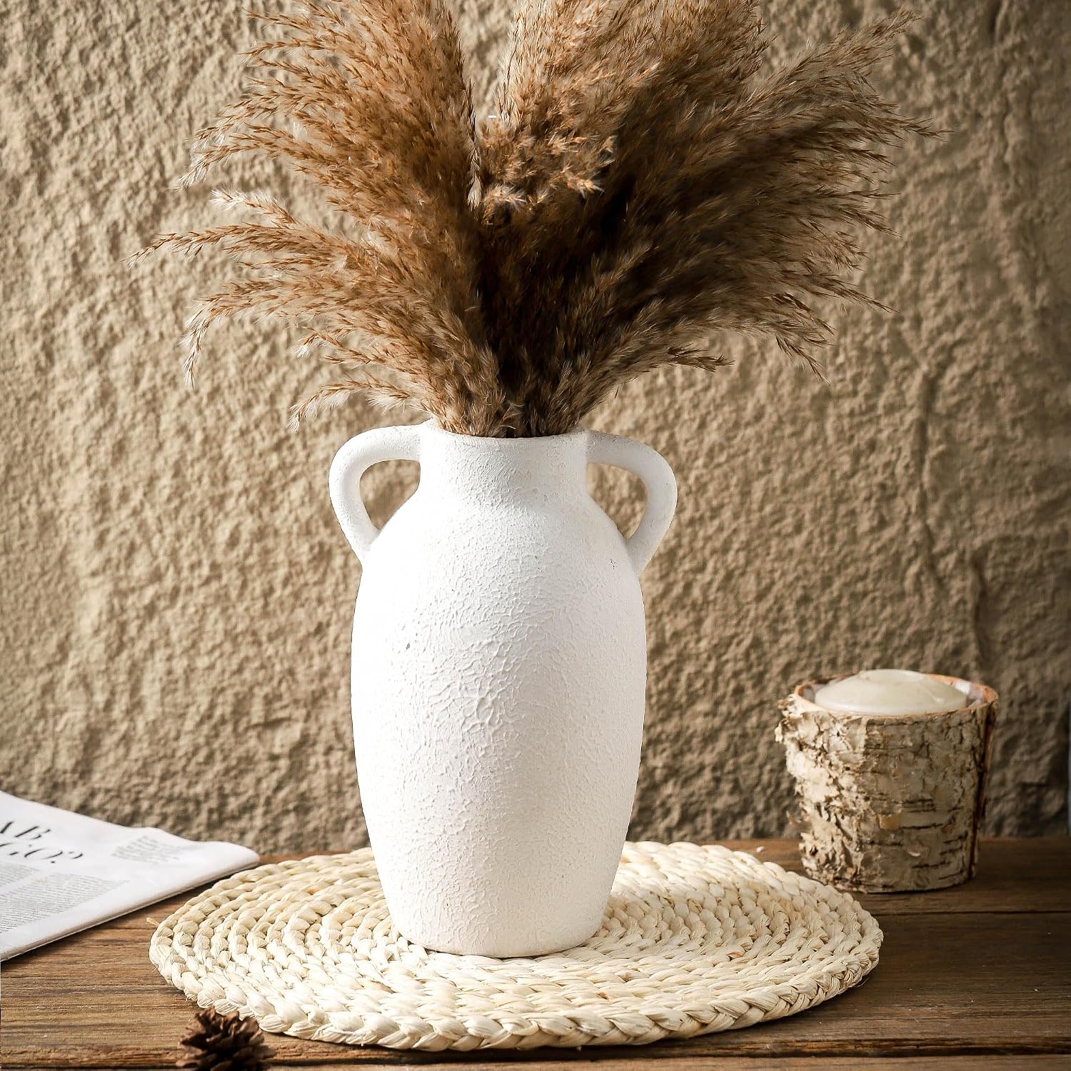 Ceramic Farmhouse Vase / 110-2-9.6in