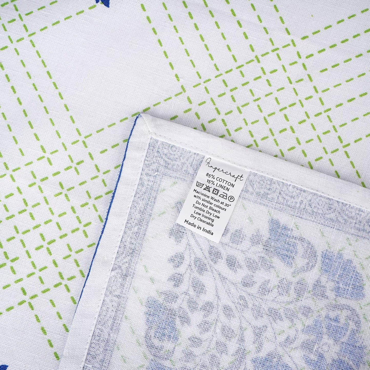 FINGERCRAFT Cloth Napkins Set of 12 Cotton Linen, 20x20 Inch, Mesh Banquet | Mitered corner, washable, soft, absorbent