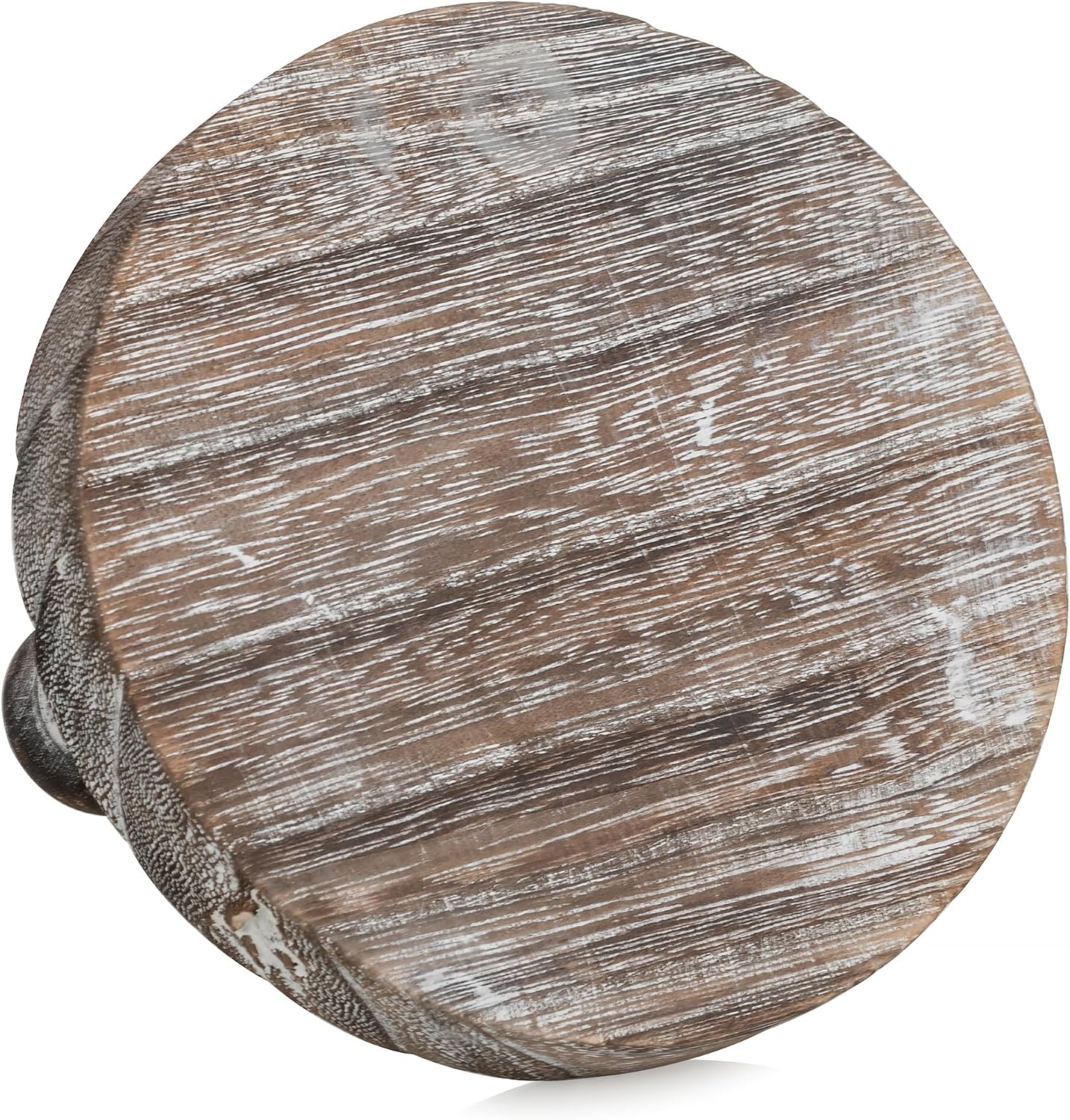 Farmhouse Wood Riser for Display- Rustic Decor Mini Wooden Pedestal Stand / Whitewashed / Set of 4