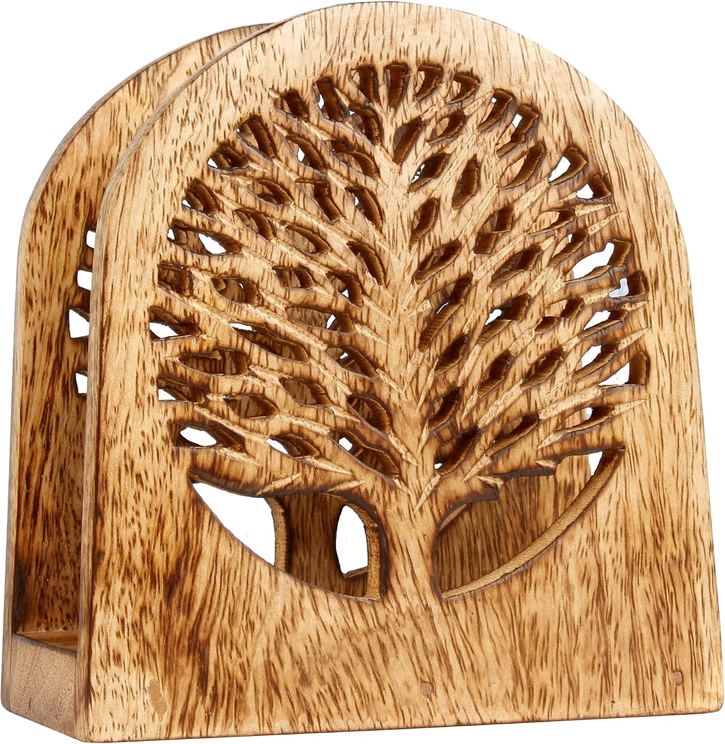 Wooden Upright Napkin Holders / White
