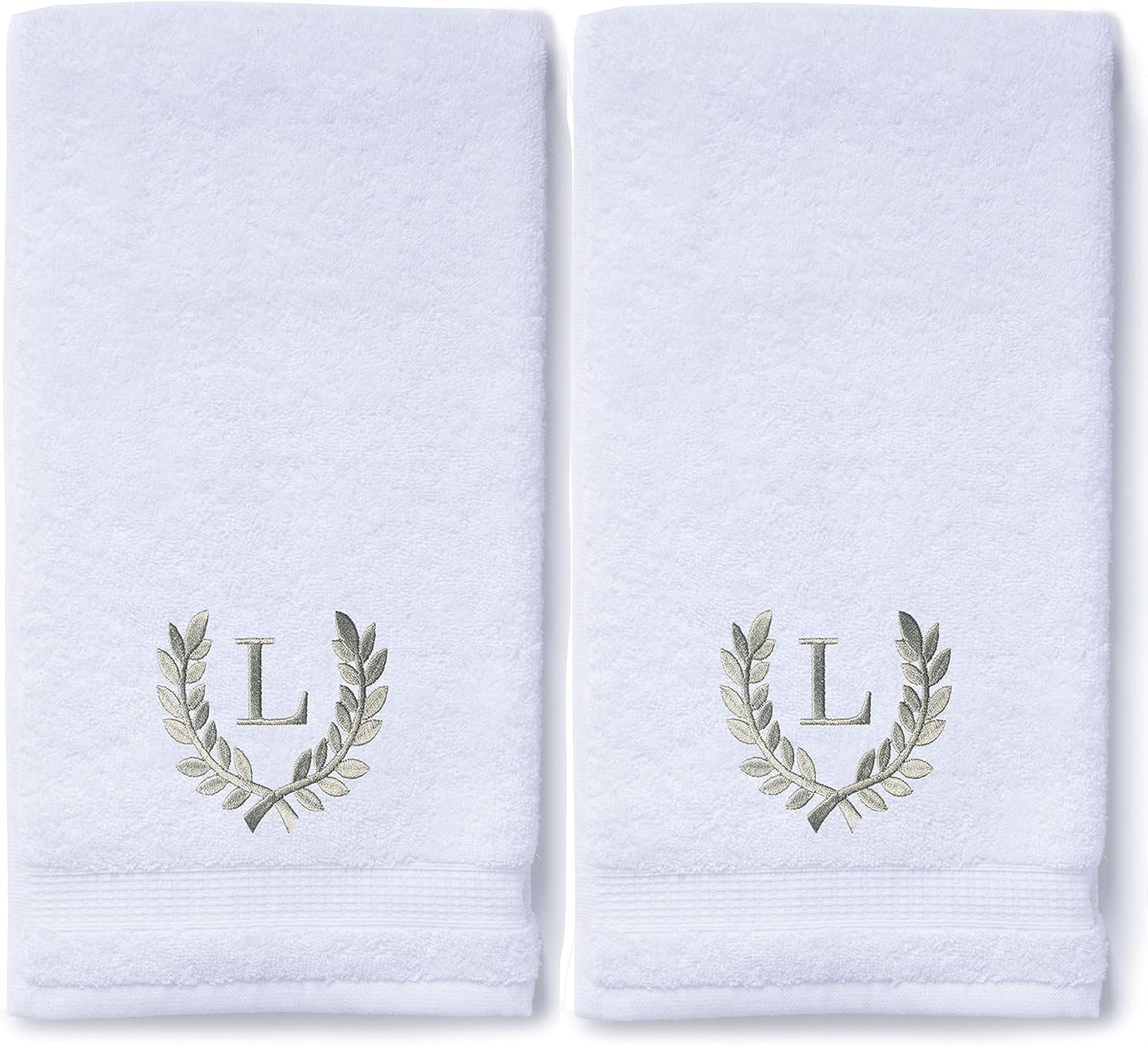 Decorative and Monogrammed Hand Towels for Bathroom Kitchen Makeup | Personalized Gift for Wedding-Bridal | Roman Font