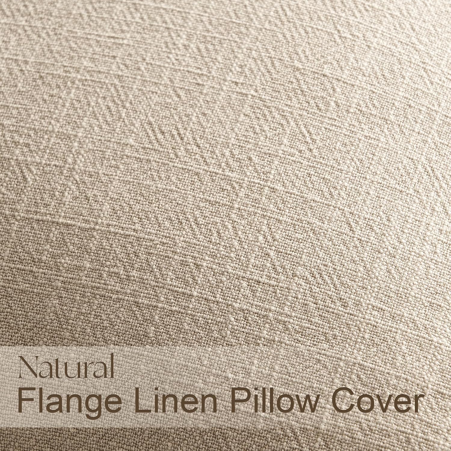 Linen and Cotton Decorative Throw Pillow Covers Soft Accent Farmhouse / Neutral / 20 x 20 / Set of 4