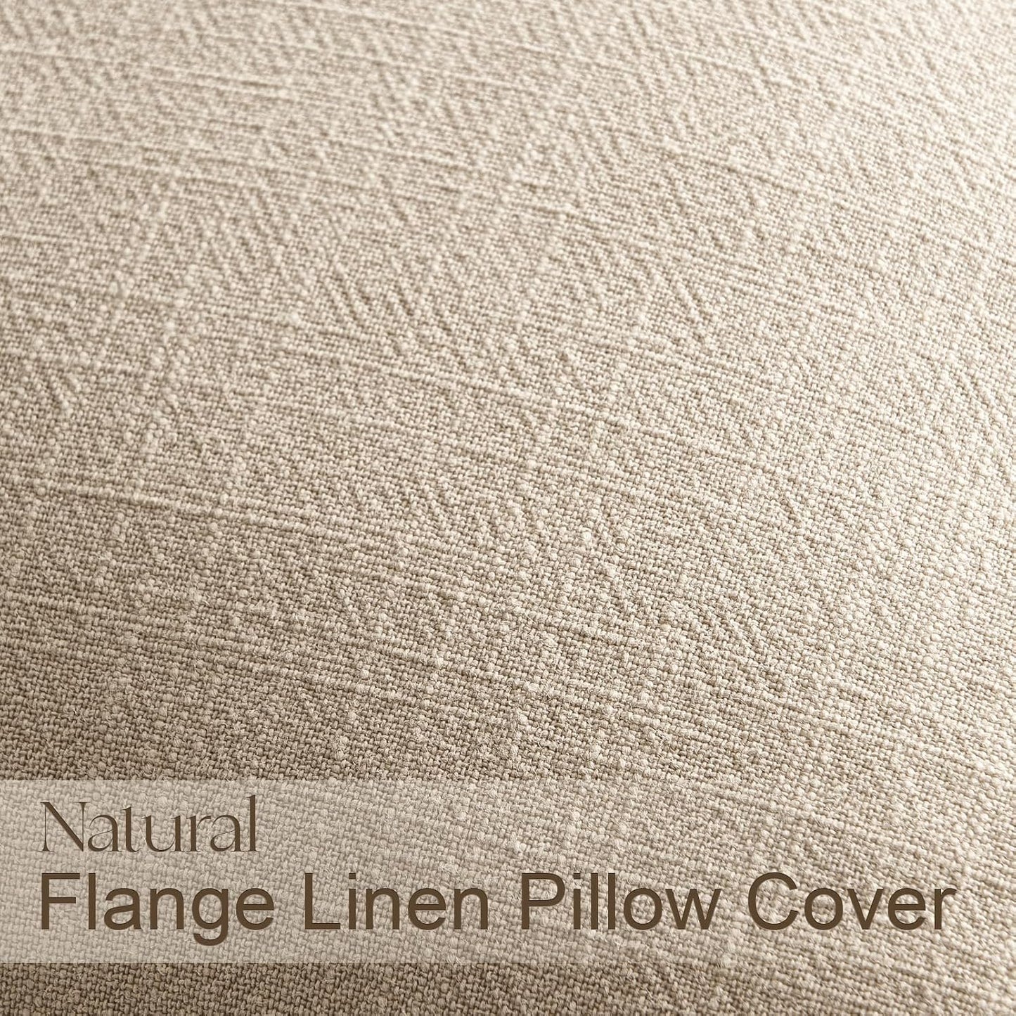 Decorative Linen Pillow Covers Boho Couch Throw Pillows for Bed / Natural / 18 x 18 / Set of 4