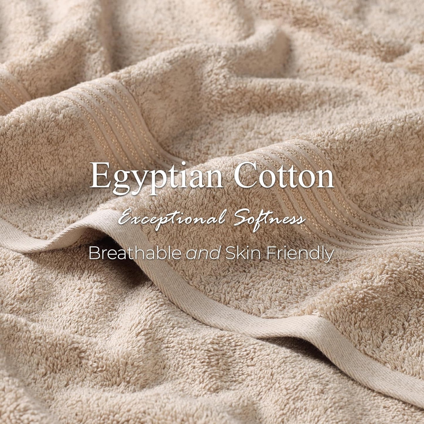 Superior Egyptian Cotton 8-Piece Hand Towel Set, Towel Basics For Quick Dry, Absorbent Small Towels, Facial, Spa