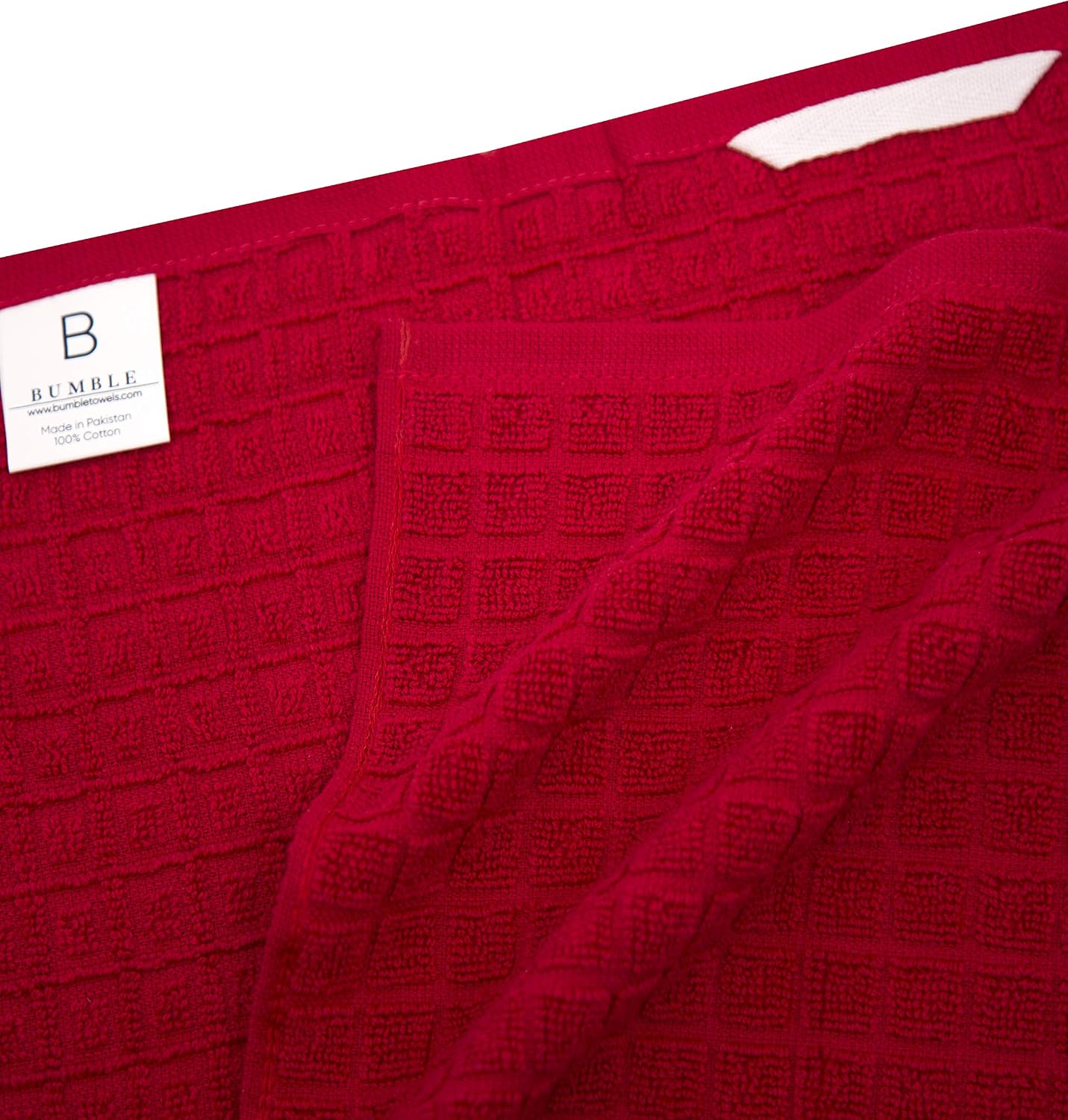 Premium Kitchen Towels 6 Pack 100% Cotton, 20"x28" Dish Towels - Red Check | Large Flat & Terry Kitchen Linen Set with