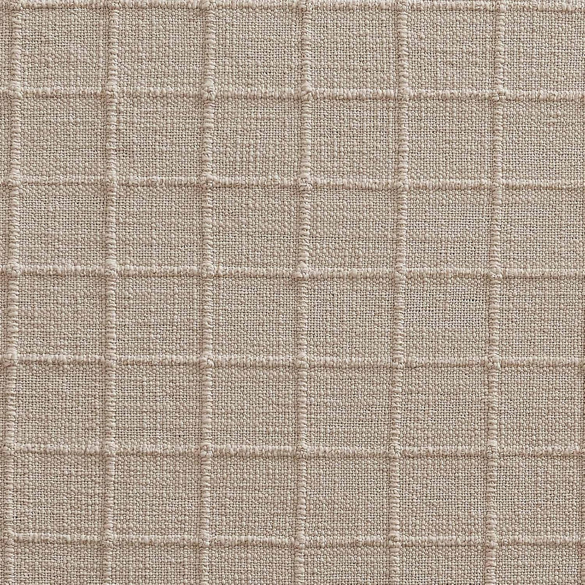 Artisanal Grid Decorative Linen Placemats Set of 6, Oatmeal | Thick Heavy Textured Washed Linen Place Mats 13×19in
